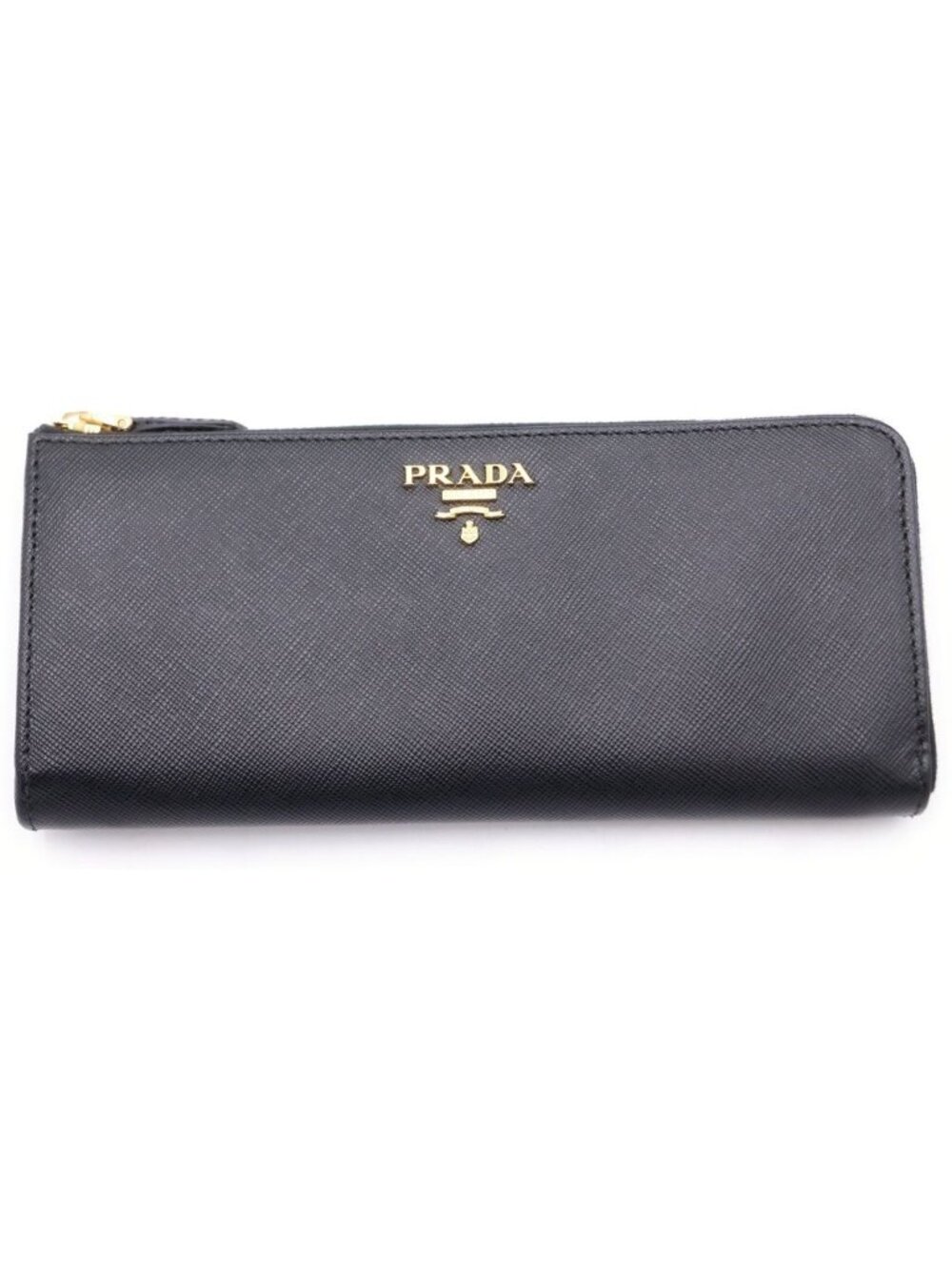 Prada Wallet L fa Long Wallet Saffiano Leather Black
